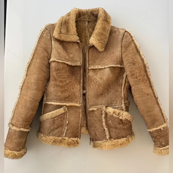 Authentic vintage shearling (sheepskin) jacket - Picture 4 of 6